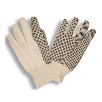 Cotton Canvas Gloves, with PVC Dots G22608 Price in Doha Qatar